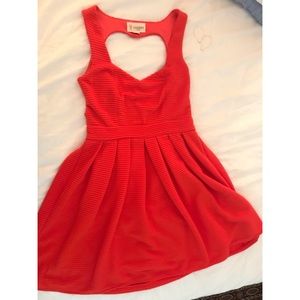 Adorable heart cut-out dress